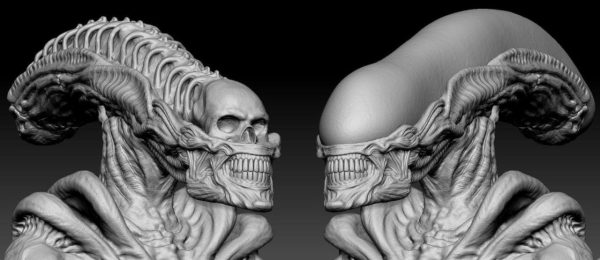 Alien With Human Skull