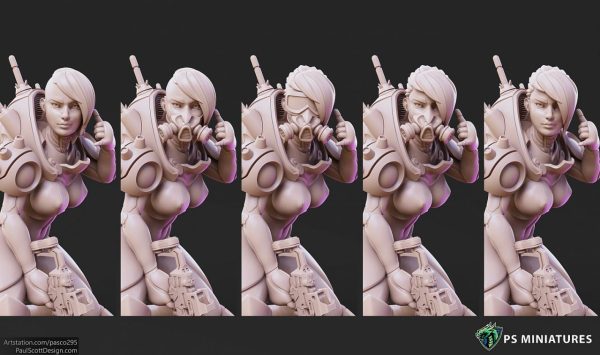 Cyberpunk Scrapper Girl Pose